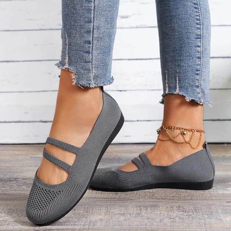 Womens Elastic Knitted Slip On Breathable Loafers Lightweight Street Flats 9