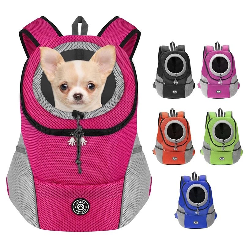 Double Shoulder Portable Outdoor Pet Carrier Bag For Dogs With Breathable Mesh 4