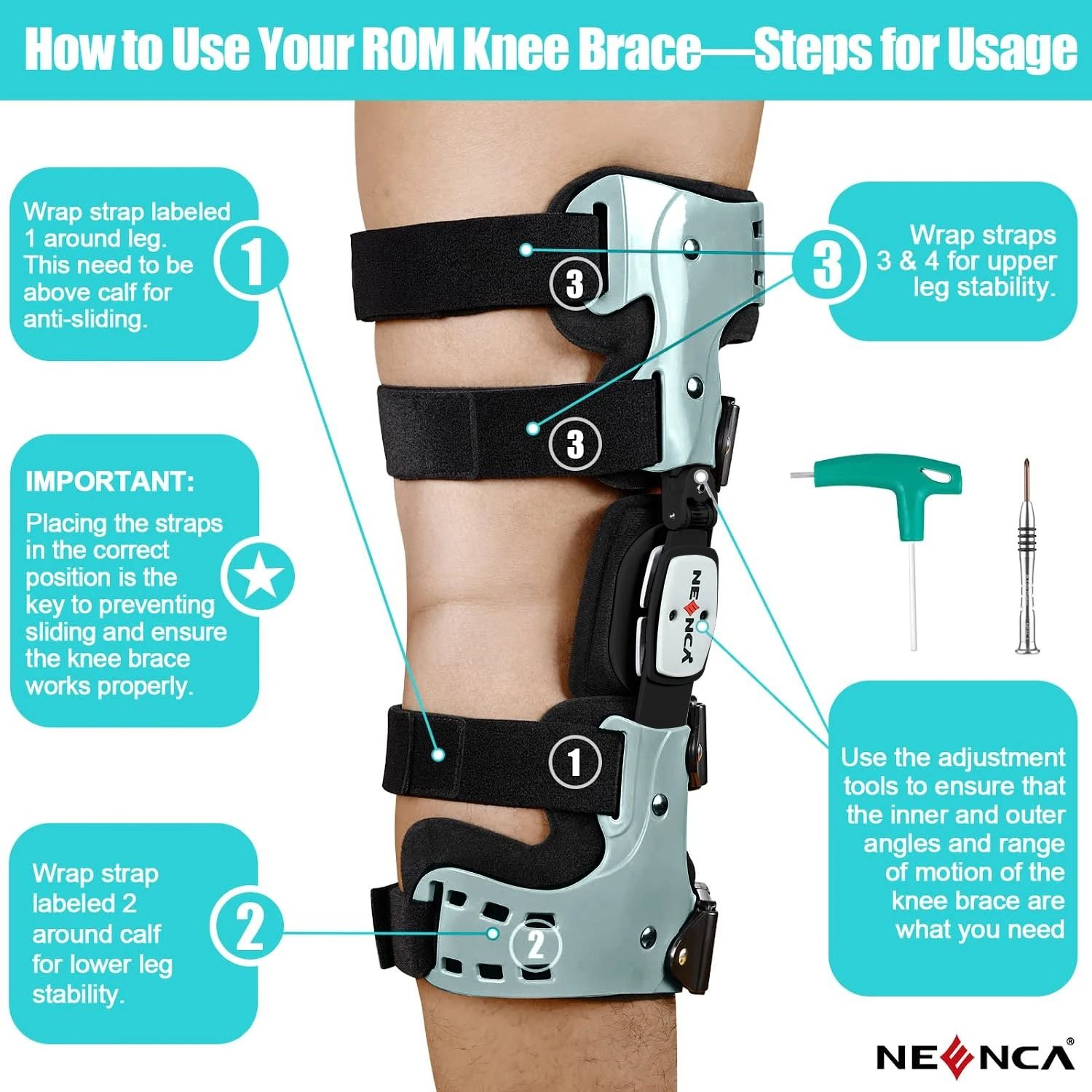 NEENCA OA Unloader Knee Brace For Arthritis Pain And Injury Support 2