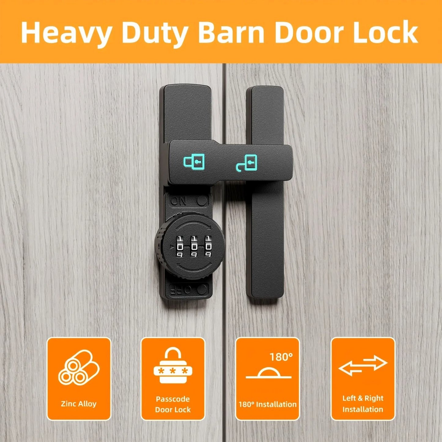 Password Door Lock And Deadbolt With 3 Digit Combination 1