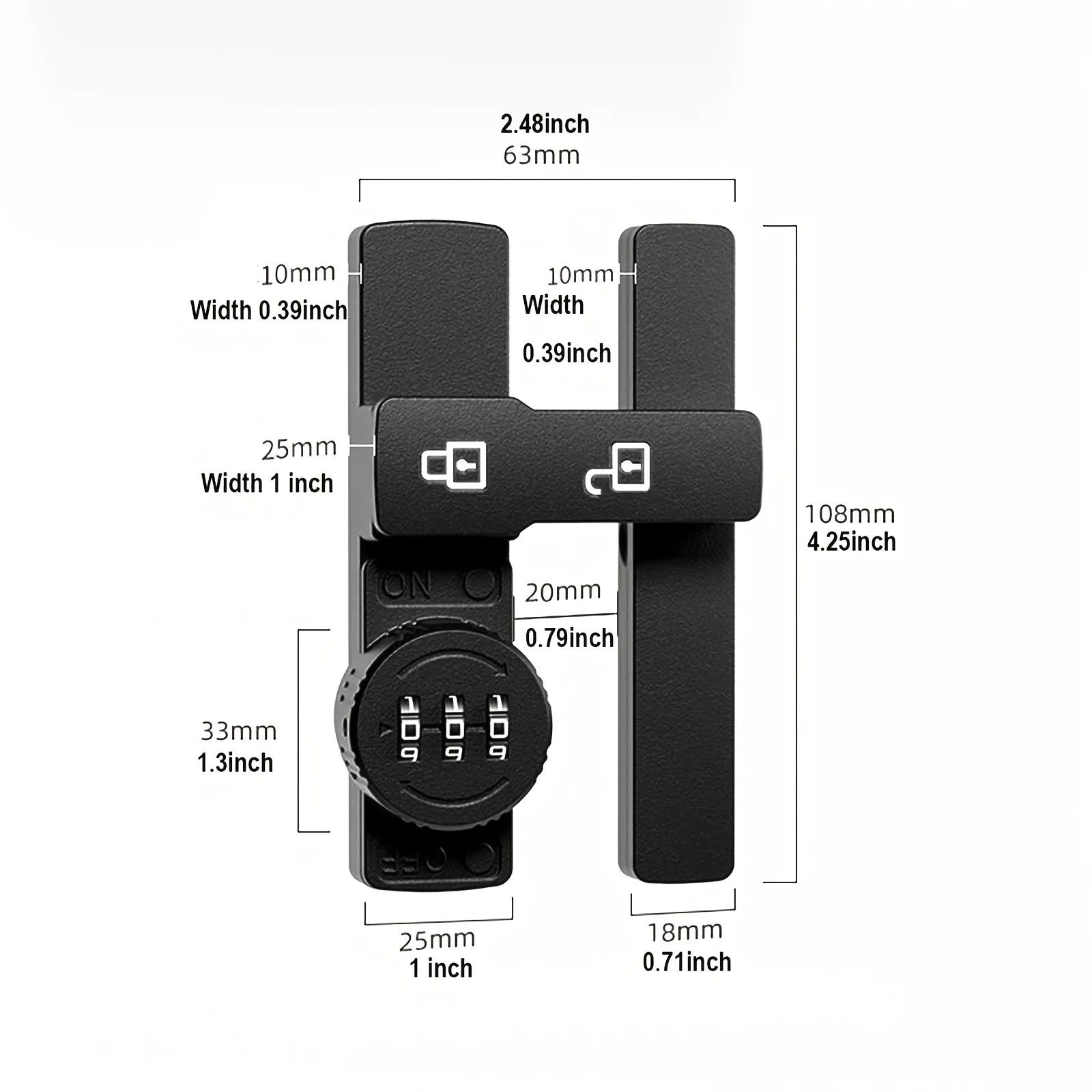 Password Door Lock And Deadbolt With 3 Digit Combination 2
