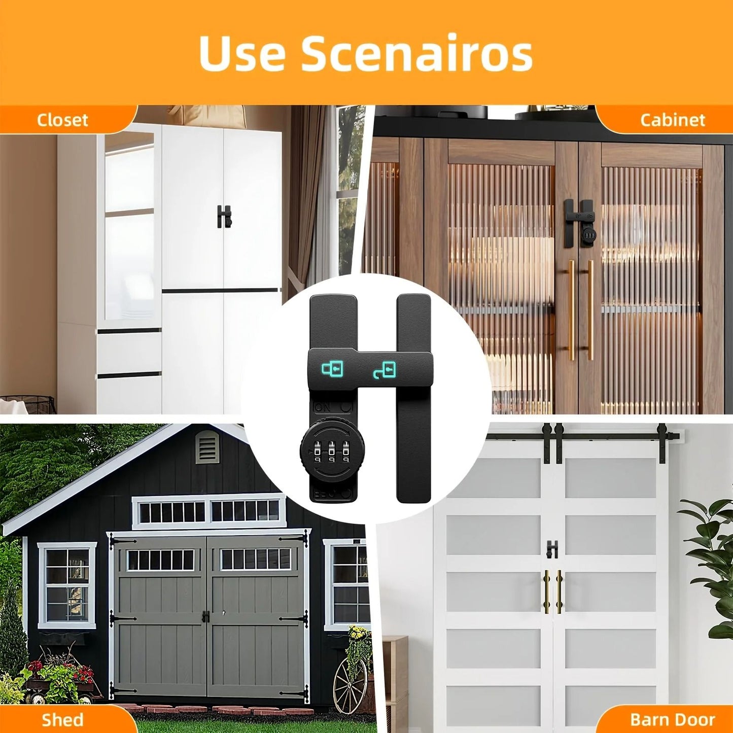 Password Door Lock And Deadbolt With 3 Digit Combination 5