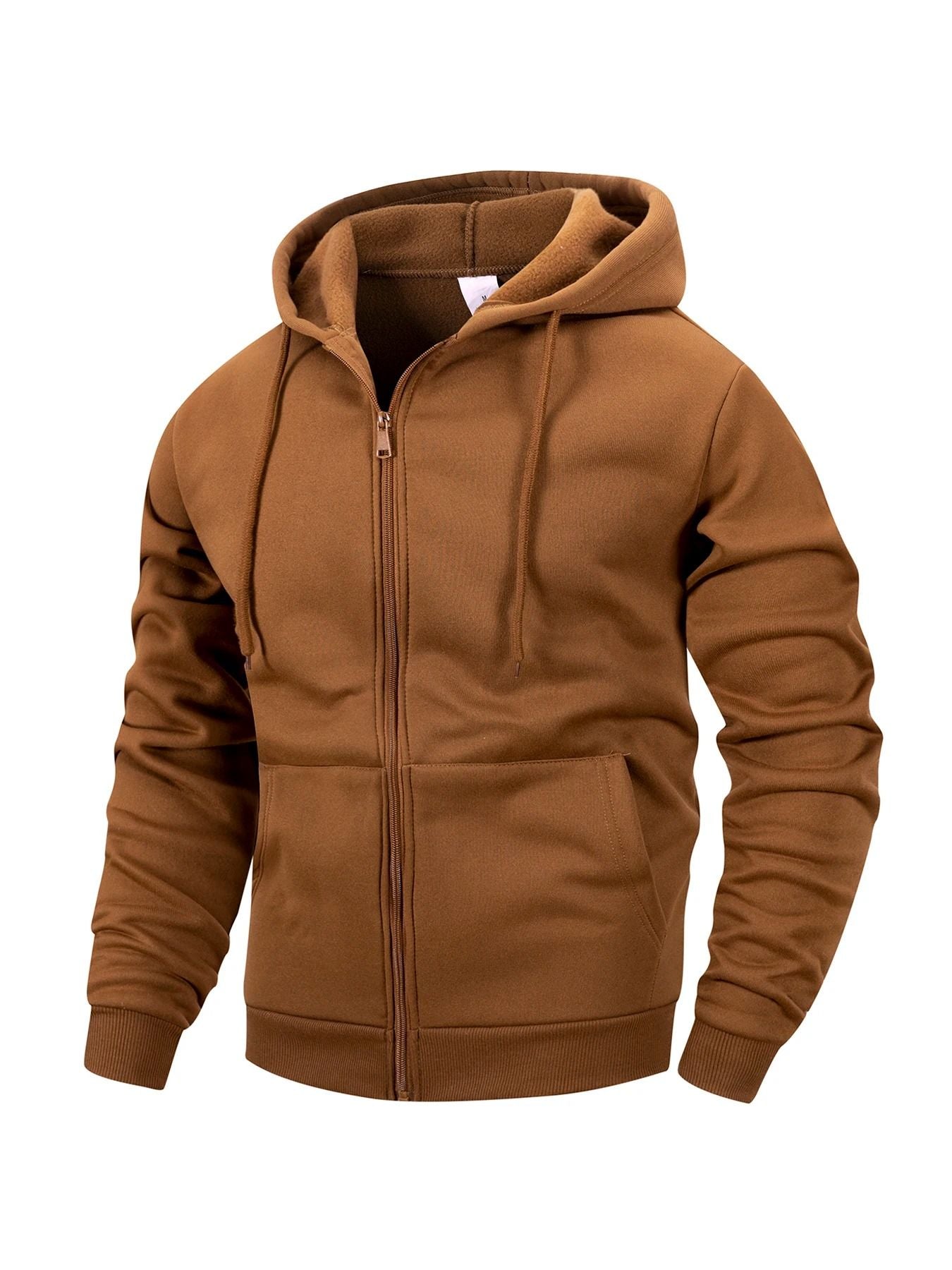 Mens Zip Hoodie Jacket Hooded Sports Outdoor Daily Basic Casual Autumn Winter Sweatshirt 2