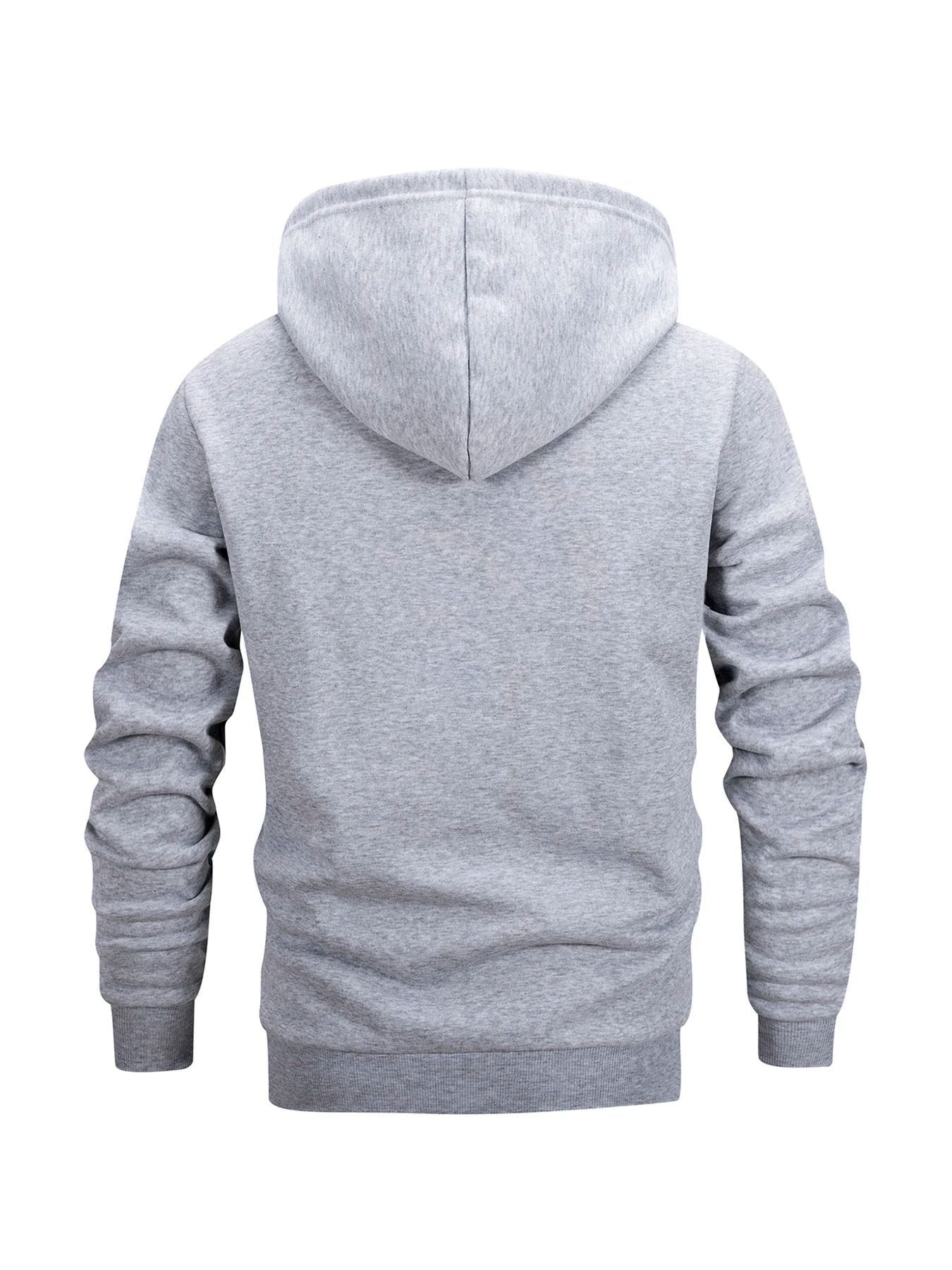 Mens Zip Hoodie Jacket Hooded Sports Outdoor Daily Basic Casual Autumn Winter Sweatshirt 5