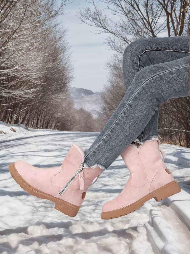 WarmStride Zipper Snow Boots  NonSlip ThickBottom Winter Footwear 9