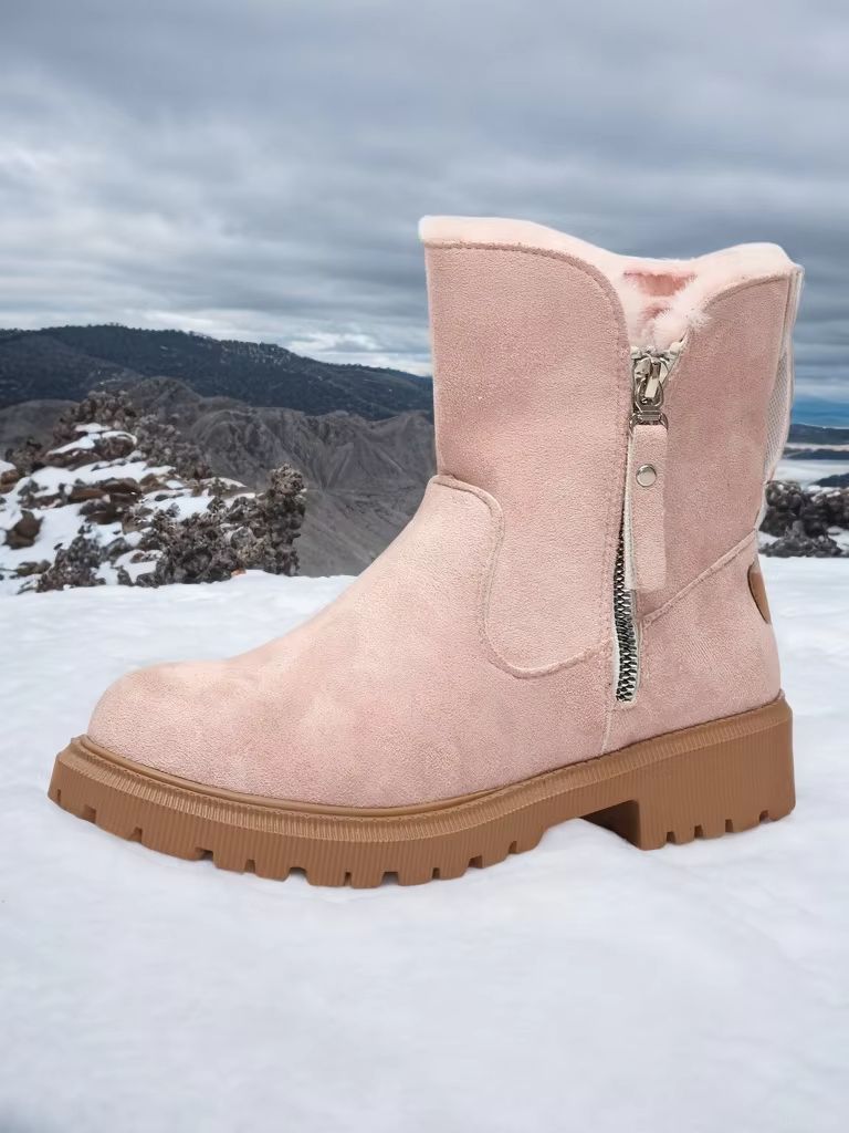 WarmStride Zipper Snow Boots  NonSlip ThickBottom Winter Footwear 2