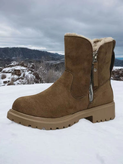 WarmStride Zipper Snow Boots  NonSlip ThickBottom Winter Footwear 3