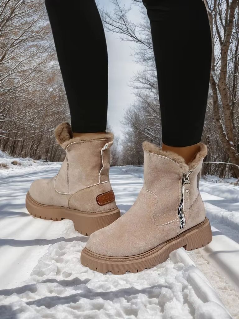 WarmStride Zipper Snow Boots  NonSlip ThickBottom Winter Footwear 6