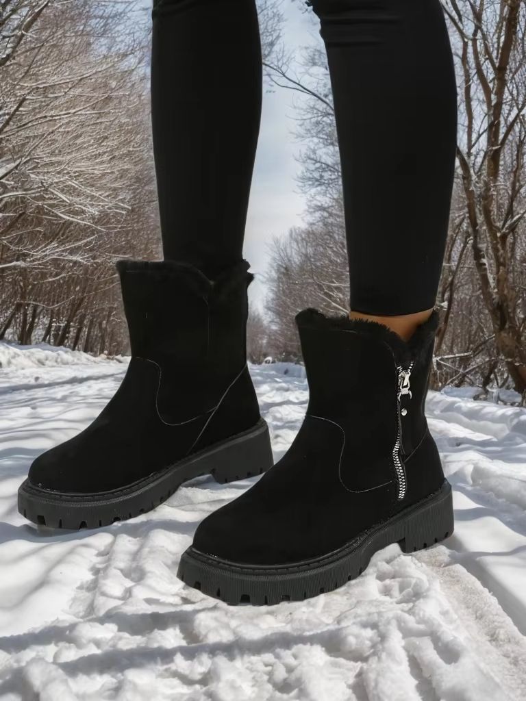 WarmStride Zipper Snow Boots  NonSlip ThickBottom Winter Footwear 7