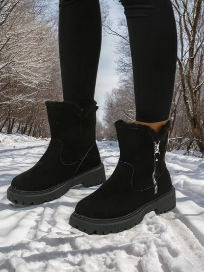 WarmStride Zipper Snow Boots  NonSlip ThickBottom Winter Footwear 7