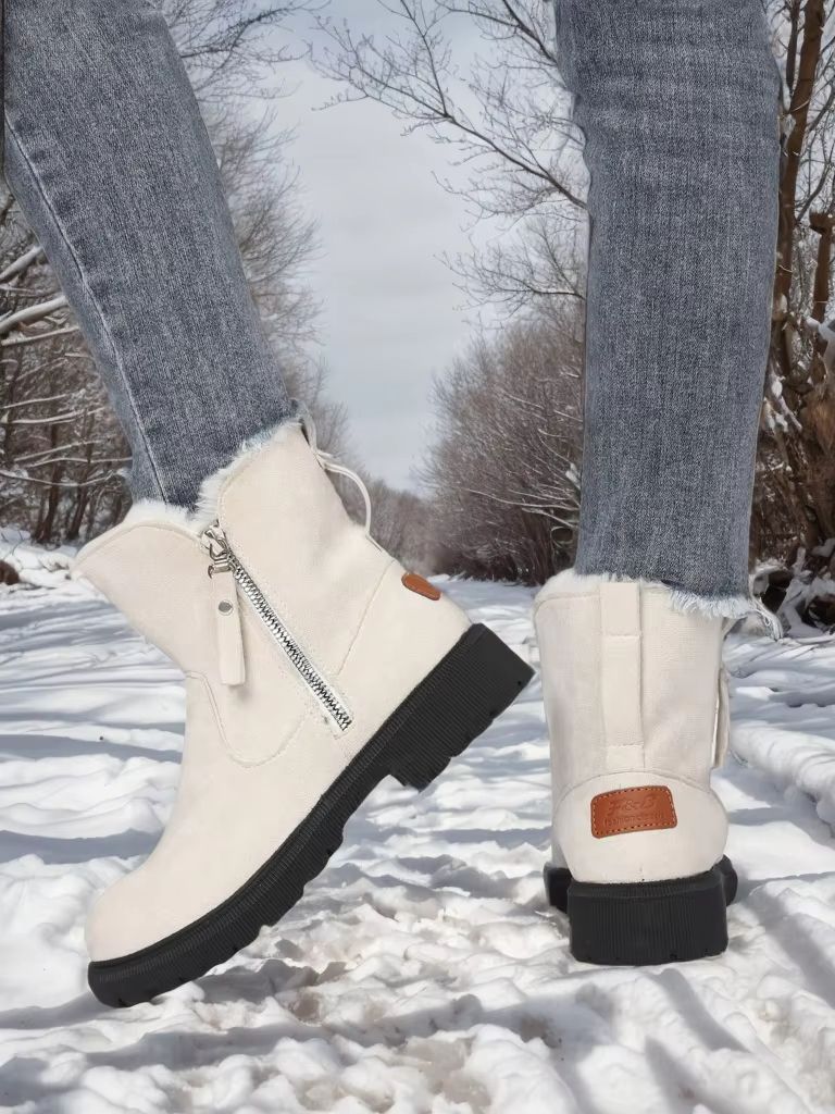 WarmStride Zipper Snow Boots  NonSlip ThickBottom Winter Footwear 8