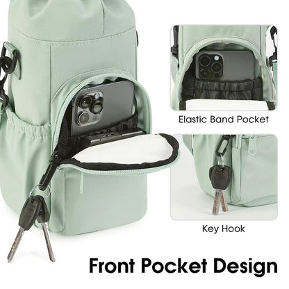 Everyday 40oz Insulated Water Bottle Carrier  Neoprene Crossbody Sling With Pocket 1