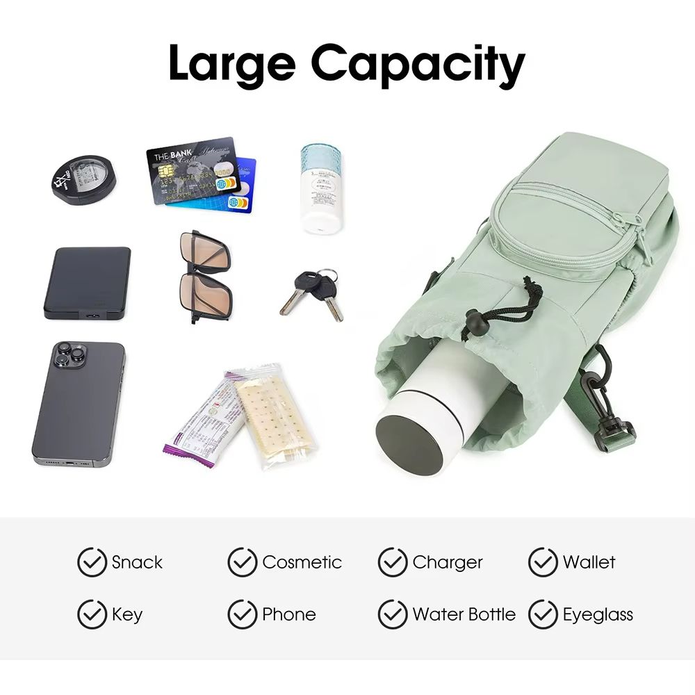 Everyday 40oz Insulated Water Bottle Carrier  Neoprene Crossbody Sling With Pocket 4