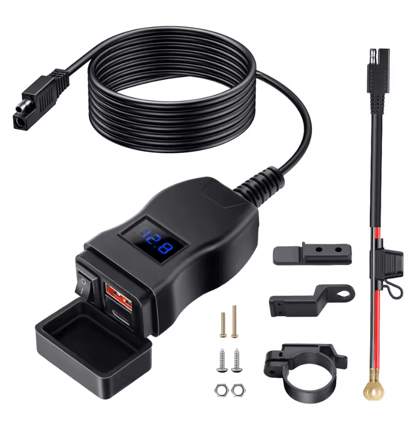 MotoCharge PD QuickCharge Motorcycle USB 12V Adapter With Waterproof Switch 3