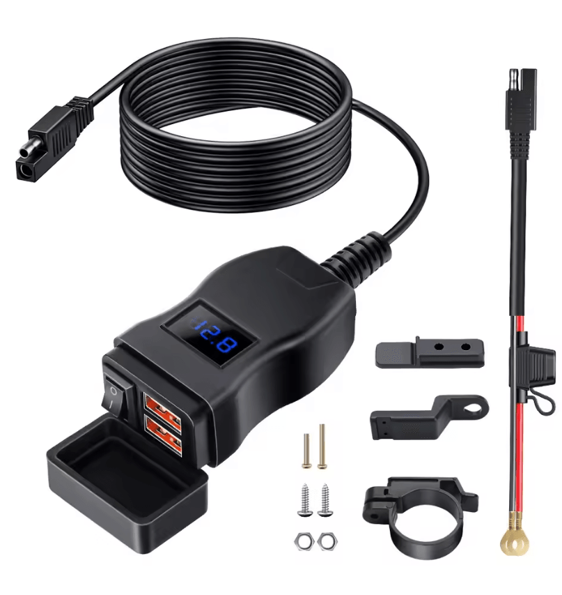 MotoCharge PD QuickCharge Motorcycle USB 12V Adapter With Waterproof Switch 4