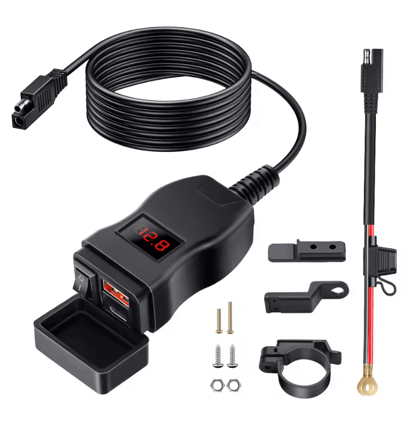 MotoCharge PD QuickCharge Motorcycle USB 12V Adapter With Waterproof Switch 5