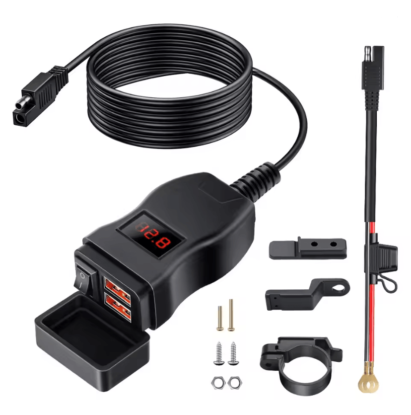 MotoCharge PD QuickCharge Motorcycle USB 12V Adapter With Waterproof Switch 6