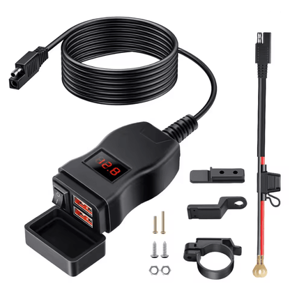MotoCharge PD QuickCharge Motorcycle USB 12V Adapter With Waterproof Switch 6