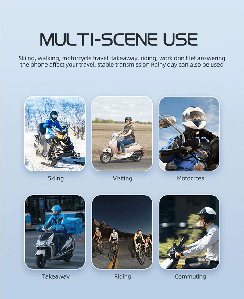 RideTalk BT53 Motorcycle Intercom Headset For 2 Riders With Waterproof Music Sharing 1