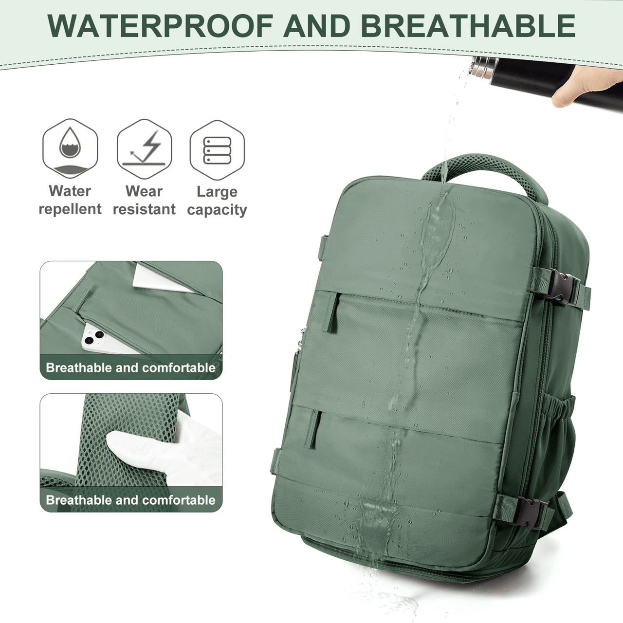 Jetwise Cabin Backpack Approved For Ryanair Travel 3
