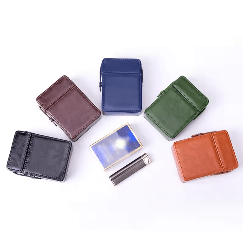 PocketGuard Leather Cigarette and Lighter Case