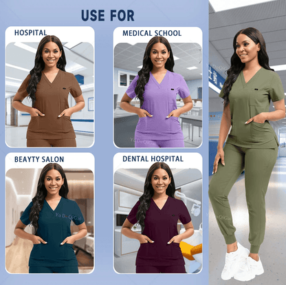 FlexCare Womens Stretch Jogger Scrub Set 1