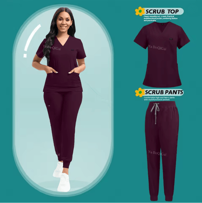 FlexCare Womens Stretch Jogger Scrub Set 3