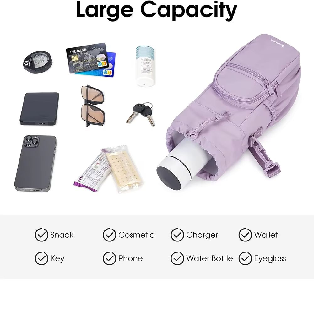 Insulated Crossbody Water Bottle Sling Bag With Phone Pocket 3