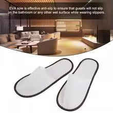 10Pair Velvet Disposable Hotel Slippers  Comfortable Cotton Guest  Travel Slides 5