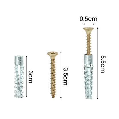 GripLock Metal Expansion Tube And Self Tapping Screw Anchor Set 5