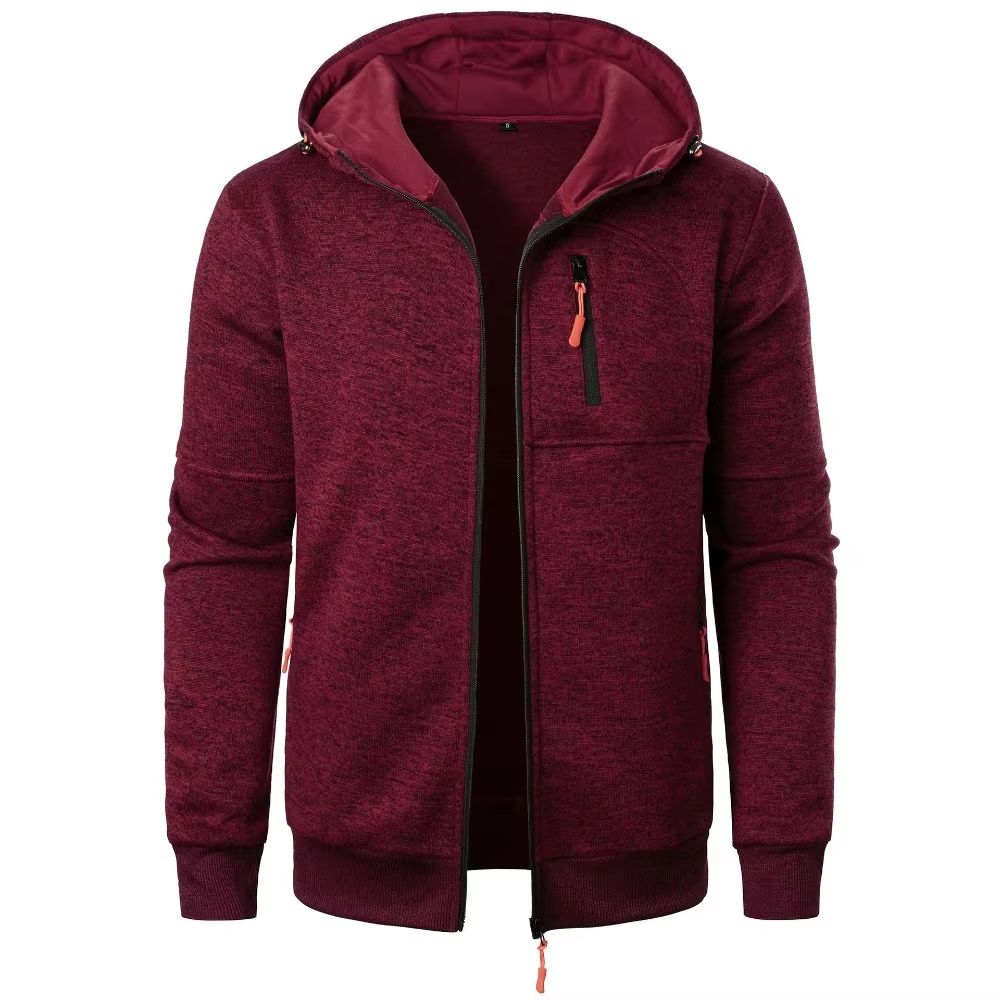 Mens Sports Fitness Hooded Cardigan ZipUp Sweatshirt Baseball Jacket 2