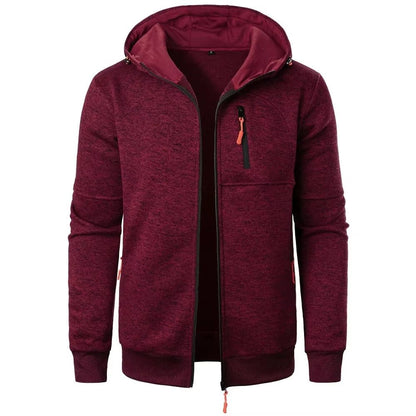 Mens Sports Fitness Hooded Cardigan ZipUp Sweatshirt Baseball Jacket 2