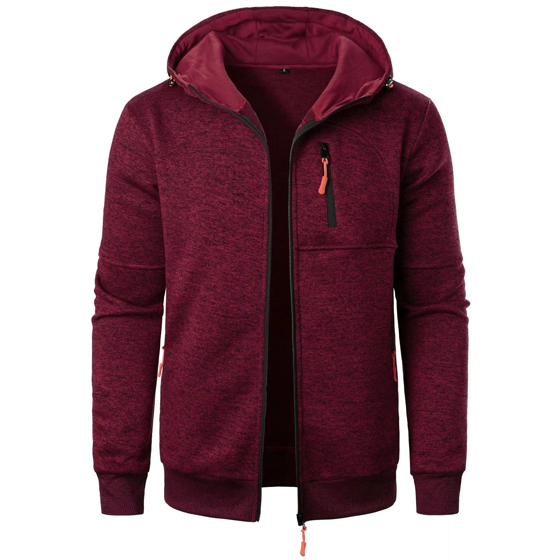 Mens Sports Fitness Hooded Cardigan ZipUp Sweatshirt Baseball Jacket 9