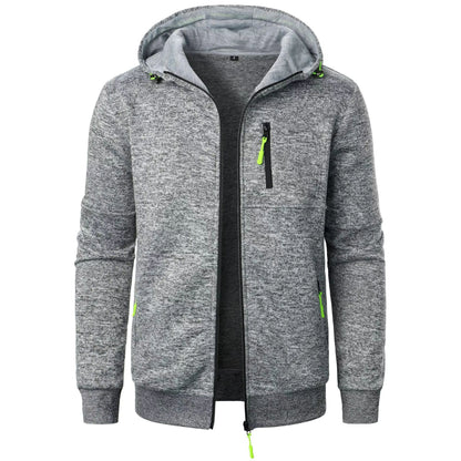 Mens Sports Fitness Hooded Cardigan ZipUp Sweatshirt Baseball Jacket 8