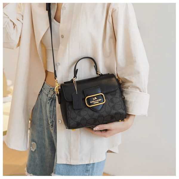BelleChic French Retro Shoulder And Crossbody Tote Bag 1