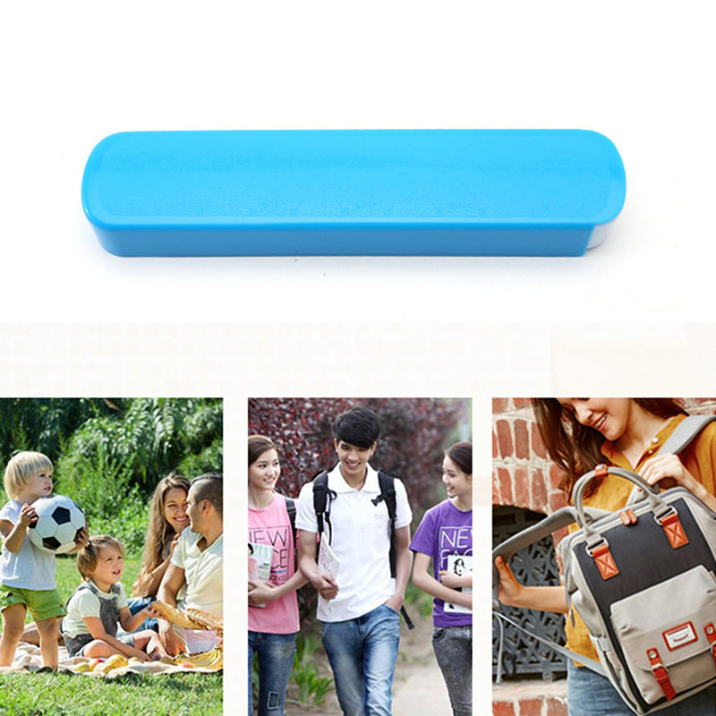 Portable Cutlery Storage Box Wheat Pull Design For Chopsticks Fork Spoon Straw TravelFriendly Plast 1