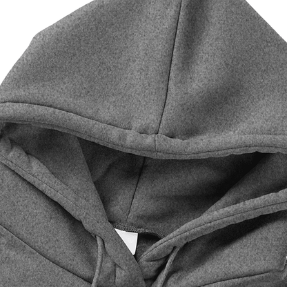 Mens Wool Hooded Jogging Set Two Piece Casual Sportswear Outfit