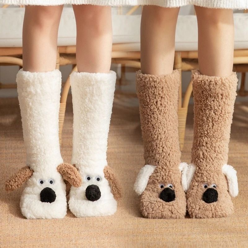 Cozy Velvet Coral Fleece Floor Socks for Autumn and Winter