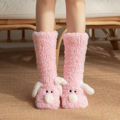 Cozy Velvet Coral Fleece Floor Socks For Autumn And Winter 11