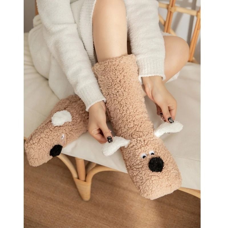 Cozy Velvet Coral Fleece Floor Socks For Autumn And Winter 2