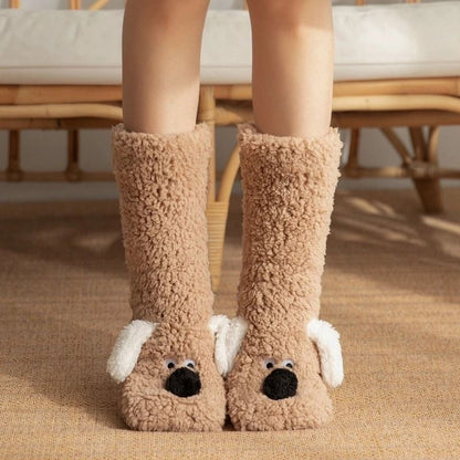 Cozy Velvet Coral Fleece Floor Socks For Autumn And Winter 6