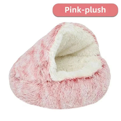 Soft Plush Semi Enclosed Pet Nest Bed For Cats 10