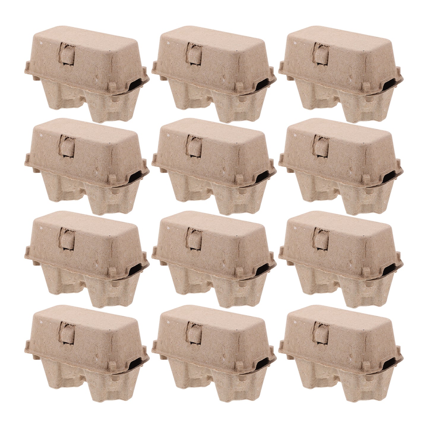 12Pcs Egg Carton, Paper Pulp Container Egg Box Storage Bulk Egg Holders, Chicken Egg Trays & Fridge Organizers for Safe