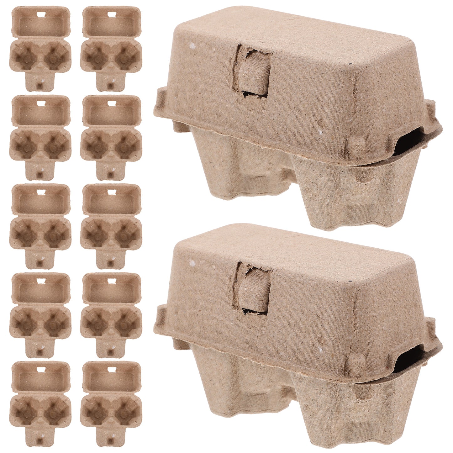 12Pcs Egg Carton, Paper Pulp Container Egg Box Storage Bulk Egg Holders, Chicken Egg Trays & Fridge Organizers for Safe