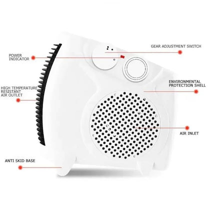Portable Electric Heater Fan With Adjustable Warm Air Settings 4