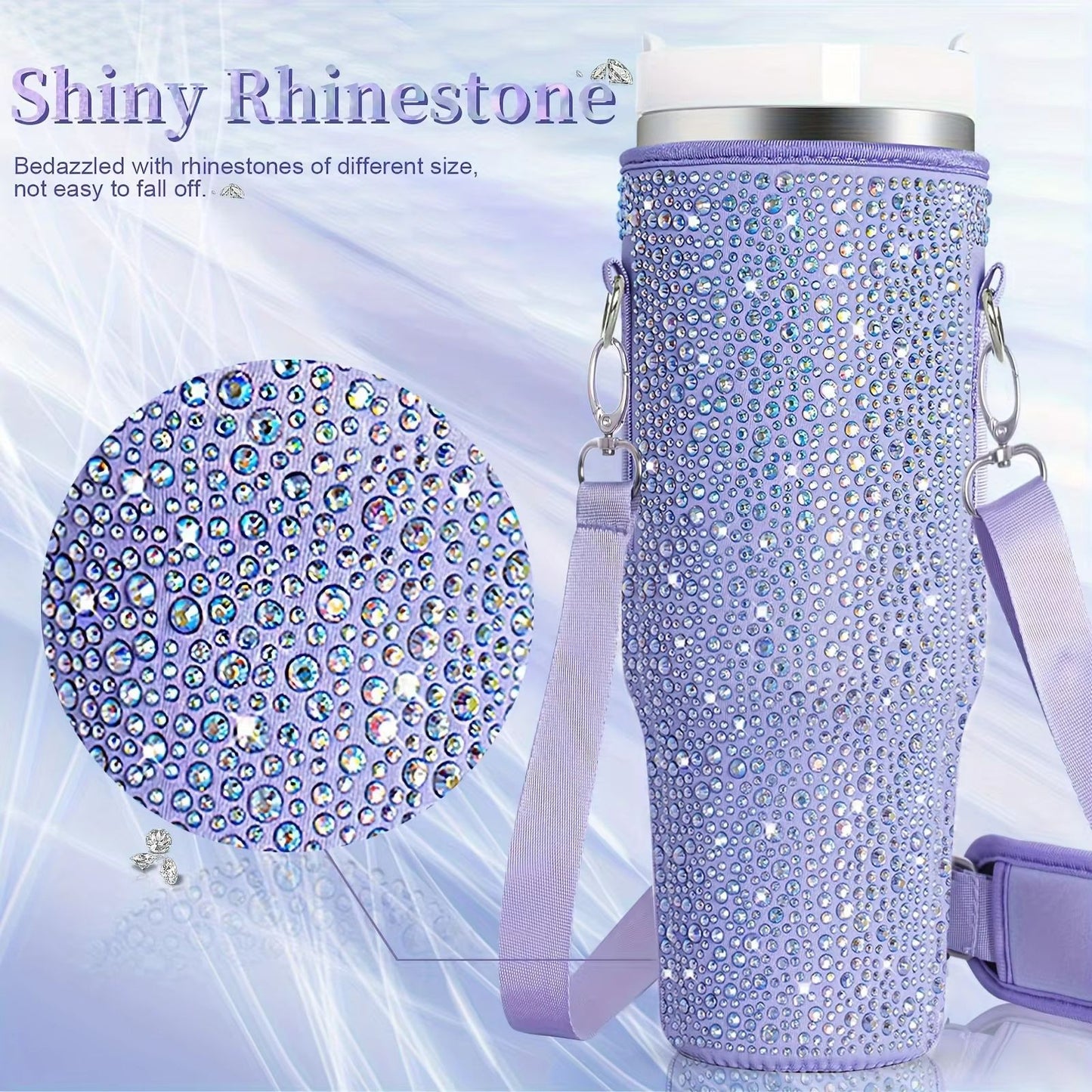 GlamGuard Rhinestone Lanyard Carrier For Stanley 40 Oz 6