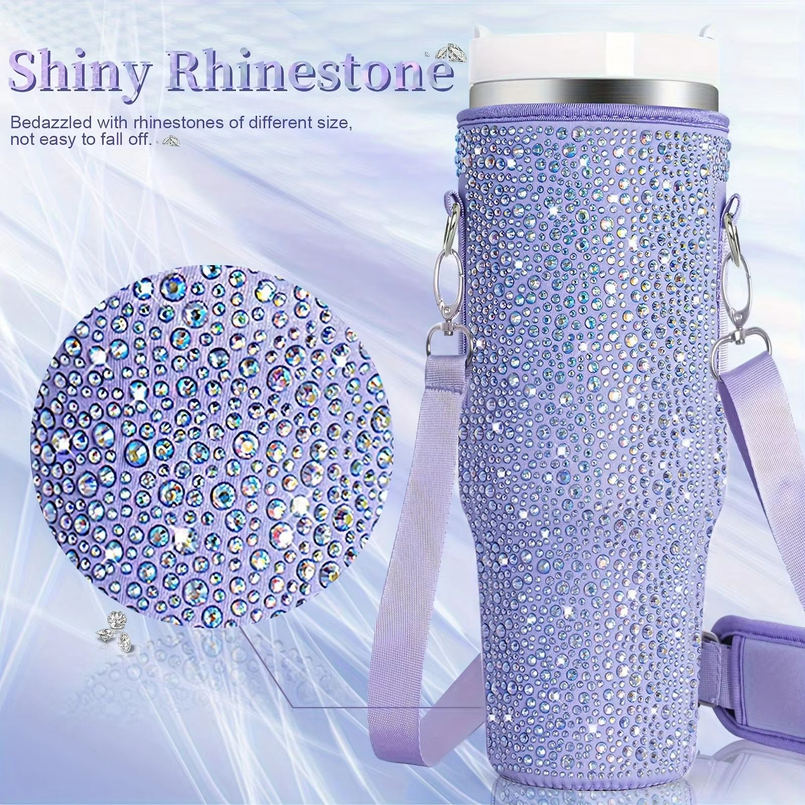 GlamGuard Rhinestone Lanyard Carrier For Stanley 40 Oz 6