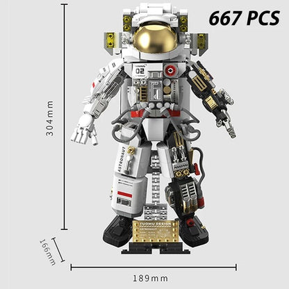 Creative Space Building Block Kits UFO Rocket Alien Astronaut Solar System 6