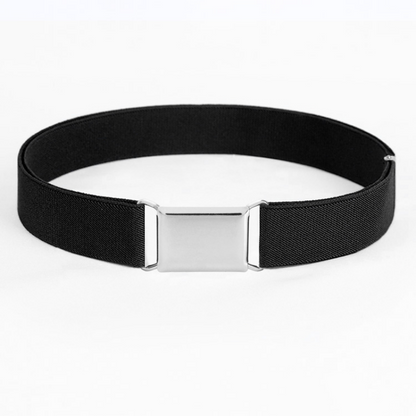 Comfortable Women Adjustable Elastic Stretch Belt, Invisible Waist Belt for Jeans Pants, Dress Square Easy Buckle