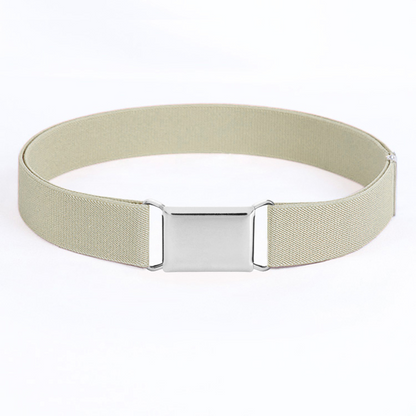 Comfortable Women Adjustable Elastic Stretch Belt, Invisible Waist Belt for Jeans Pants, Dress Square Easy Buckle